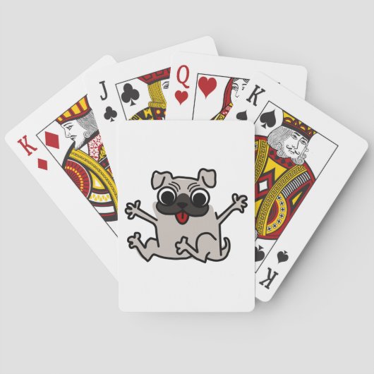 Jeu De Cartes Pug heureux (dos)