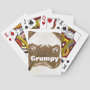 Jeu De Cartes Puggy Grumpy personnalisée avec Cigar