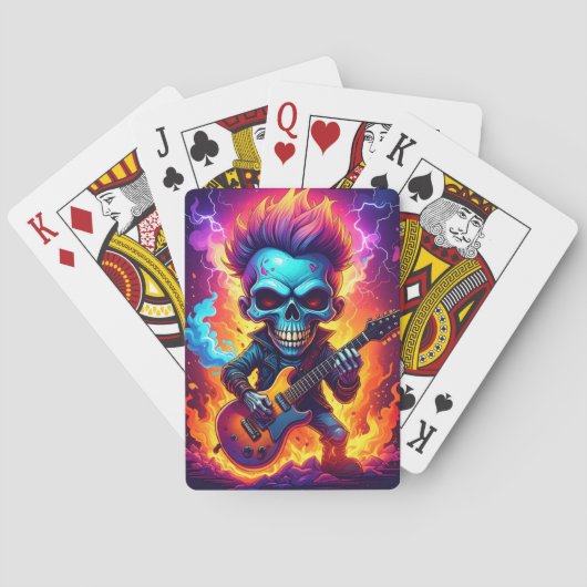 Jeu De Cartes Punk Rock Skull (dos)
