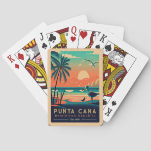 Jeu De Cartes Punta Cana DR Retro Sunset Souvenirs 1960