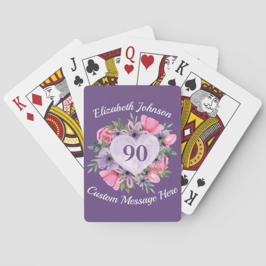 Jeu De Cartes Purple 90e Anniversaire Jouer des cartes (dos)