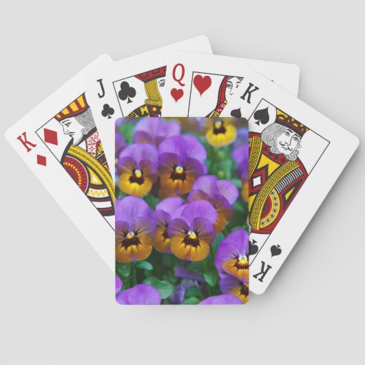 Jeu De Cartes Purple and Gold Pansies (dos)