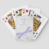 Jeu De Cartes Purple Dragonfly Wedding Favor Card Deck (dos)