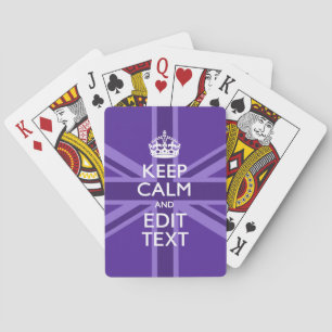Jeu De Cartes Purple Elegance Gardez Le Calme Votre Texte Union 