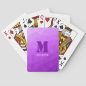 Jeu De Cartes Purple geometric mesh pattern Monogram (dos)