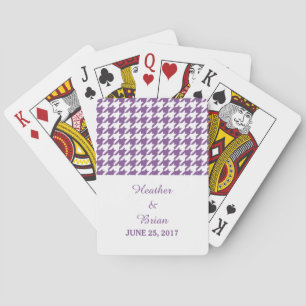 Jeu De Cartes Purple Houndstooth Mariage Jouer des cartes
