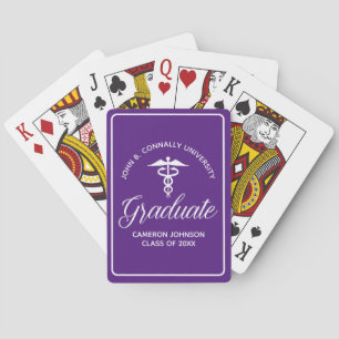 Jeu De Cartes Purple Médicale de l'école personnalisée Garder