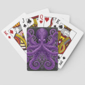 Jeu De Cartes Purple Octopus Victorian Steampunk Kraken  (dos)