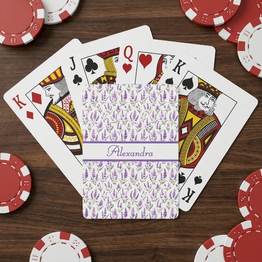 Jeu De Cartes Purple Sage Green Lavender Custom Name
