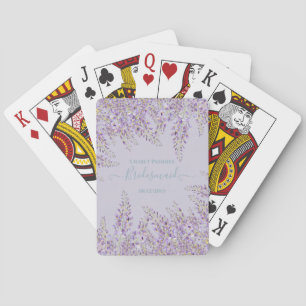 Jeu De Cartes Purple Wisteria Sage Floral Garden Mariage