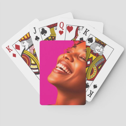 Jeu De Cartes Put Her Photo on a Pack of Classic Playing Cards (dos)
