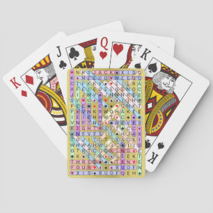 Jeu De Cartes Puzzle de recherche de mots - Résolu standard