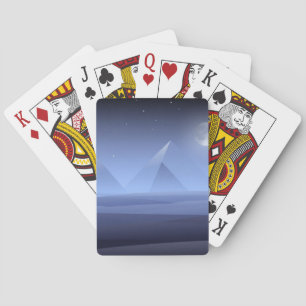 Jeu De Cartes Pyramides Géométriques Bleues et Noires Design Abs