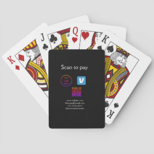 Jeu De Cartes Q R code venmo scanner pour payer ajouter le logo