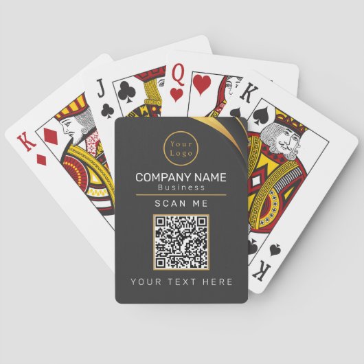Jeu De Cartes QR Code Business Logo Professionnel (dos)