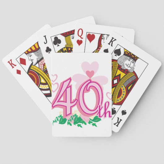 Jeu De Cartes quarantième anniversaire (dos)
