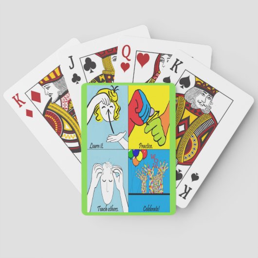 Jeu De Cartes Quatre étapes pour réussir (dos)