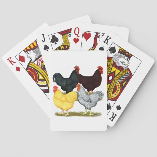 Jeu De Cartes Quatuor de poulet à coq lourd (dos)