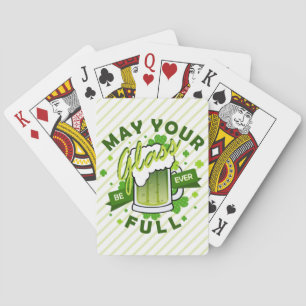 Jeu De Cartes Que Votre Verre Soit Plein de Bière Verte St. Patr