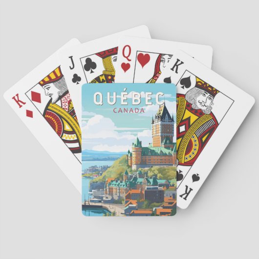 Jeu De Cartes Québec Canada Travel Art Vintage (dos)