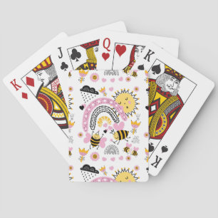 Jeu De Cartes Queen BEES Cute BFF, Baby Girl, Girly Toxits Rose