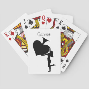 Jeu De Cartes Queen of Spades tenant un tonnerre d'As noir