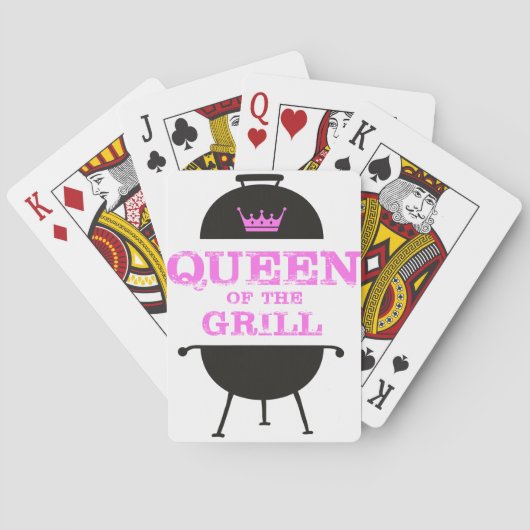 Jeu De Cartes Queen Of The Grill, Couronne Rose (dos)