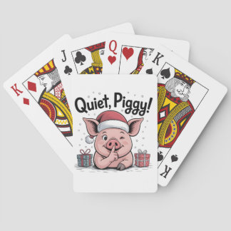Jeu De Cartes Quiet Piggy Christmas Santa hat Democratic