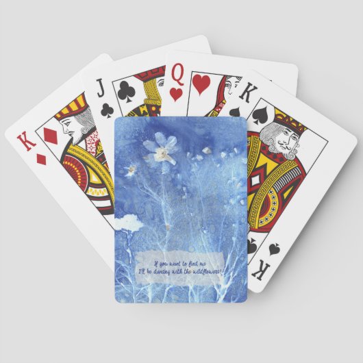 Jeu De Cartes Quote blanc Zen Aquarelle Floral (dos)