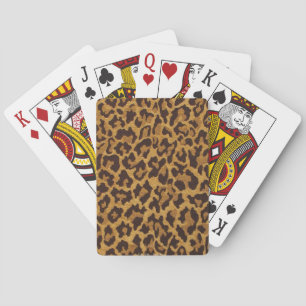 Jeu De Cartes RAB Rockabilly Imprimé Léopard Marron Or