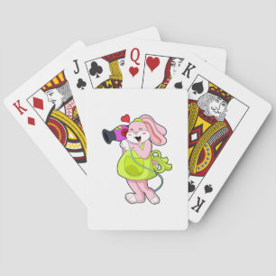Jeu De Cartes Rabbit comme coiffeur avec sèche-cheveux