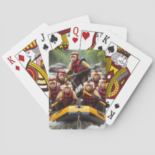 Jeu De Cartes Rafting d'eau vive pour singes capucins aventurier