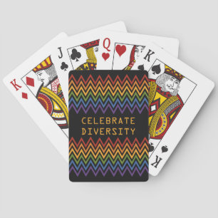 Jeu De Cartes Rainbow Chevron Motif carte à jouer