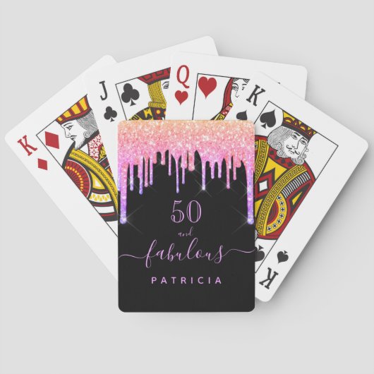 Jeu De Cartes Rainbow fabuleuse parties scintillant d'anniversai (dos)