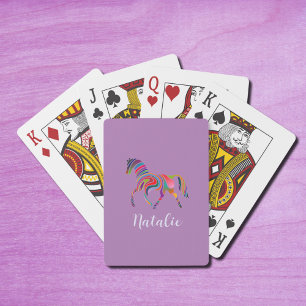 Jeu De Cartes Rainbow horse no2 - votre nom jouer aux cartes