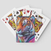 Jeu De Cartes Rainbow Neon Psychedelic Tiger peinture numérique (dos)