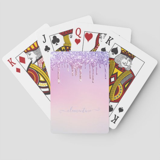 Jeu De Cartes Rainbow parties scintillant scintillement script g (dos)