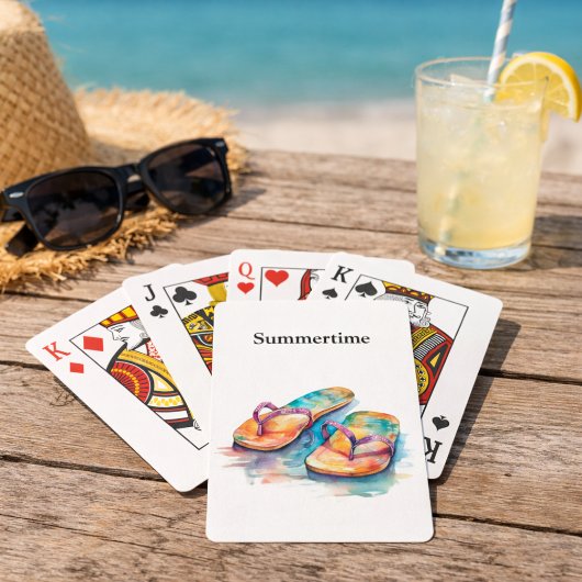 Jeu De Cartes Rainbow Reef Flip Flops, personnalisés