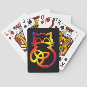 Jeu De Cartes Rainbow Trinity Knot Celtic Cat Jouer des cartes