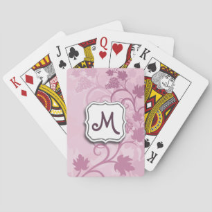 Jeu De Cartes Raisins et monogramme floraux de lavande de remous
