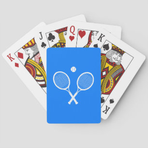Jeu De Cartes Raquettes de tennis Arrière - plan bleu