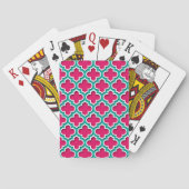Jeu De Cartes Raspberry Teal White Moroccan (dos)