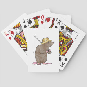 Jeu De Cartes Rat à la pêche avec bâton de pêche