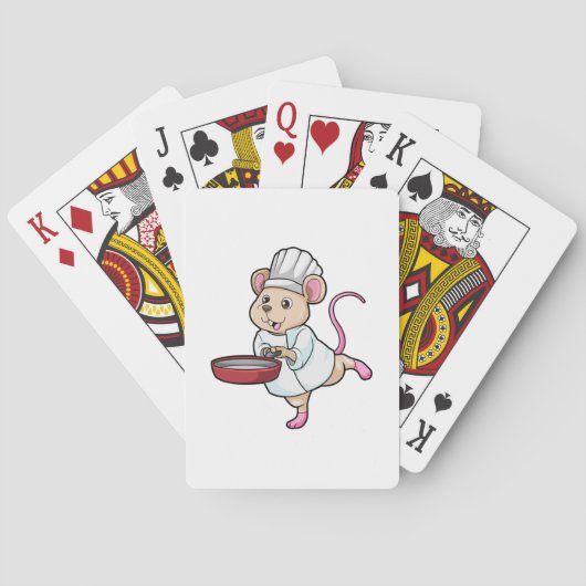 Jeu De Cartes Rat as Cook with Pan & Cooking hat (dos)