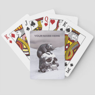 Jeu De Cartes Rat sur le crâne dans la neige