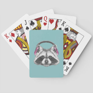 Jeu De Cartes Raton laveur d'écouteurs