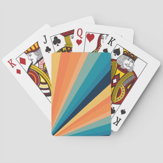 Jeu De Cartes Rayons solaires rétro (dos)