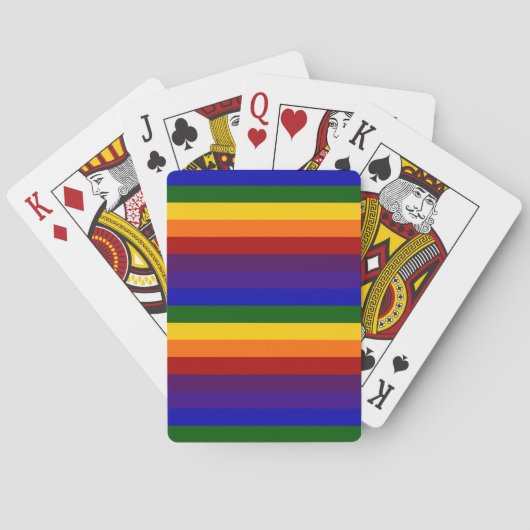 Jeu De Cartes Rayures arc-en-ciel (dos)