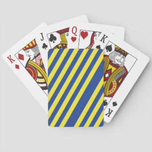 Jeu De Cartes Rayures bleu foncé et jaune