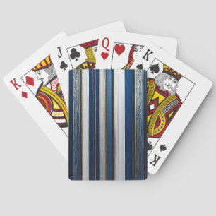 Jeu De Cartes Rayures bleues Hanukkah Blues Bleu Blanc Or